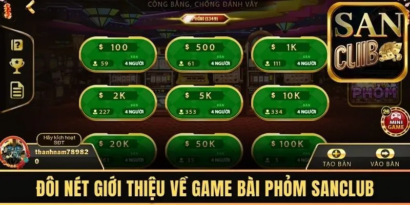 Đôi nét giới thiệu về game bài phỏm Sanclub 