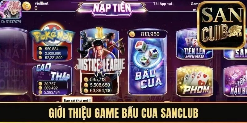 Giới thiệu game bầu cua Sanclub