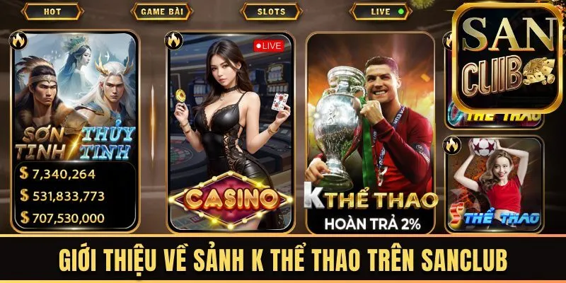 Thông tin giới thiệu về sảnh K thể thao trên Sanclub