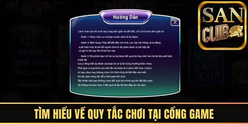Tìm hiểu về quy tắc chơi tại cổng game