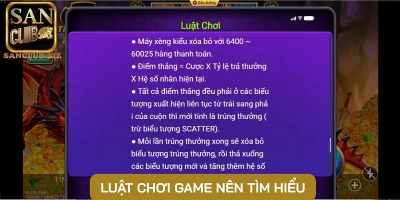 Luật chơi game nên tìm hiểu
